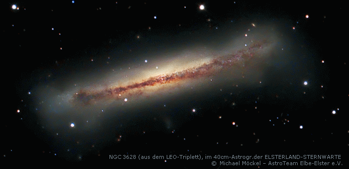Die n�rdliche der drei LEO-Triplett-Galaxien, &copy; Michael M�ckel