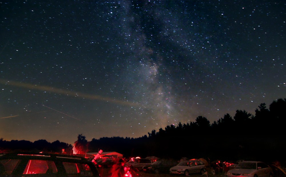 Die HTT-Wiese 2007 kurz vor dem Erreichen der astronomischen D�mmerung