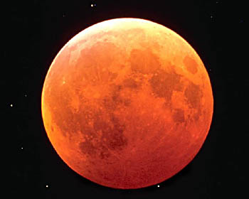 Mondfinsternis am 9. Januar 2001 &nbsp; &copy; Ralf Hofner