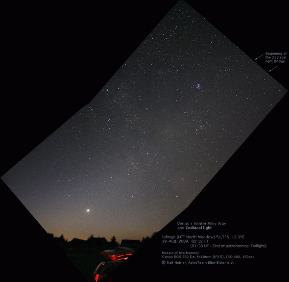 Zodiakallicht in Je�nigk am 19. August 2009