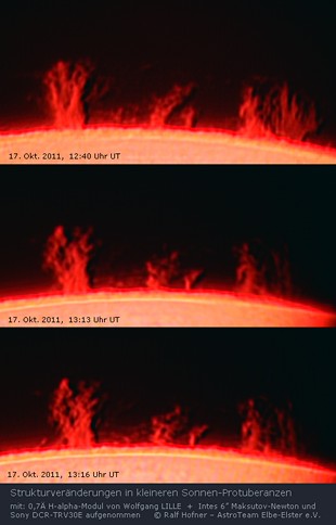 Sonnenprotuberanzen &nbsp;&copy; Ralf Hofner