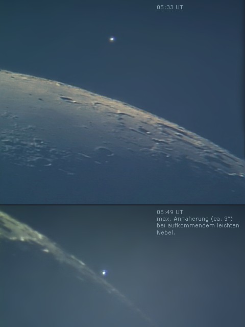 Die Ann�herung des Regulus an die Mondsichel